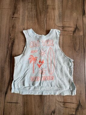 Roxy Light Blue Tee with Coral